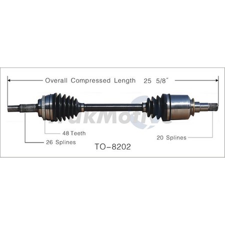 SURTRACK AXLE Cv Axle Shaft, To-8202 TO-8202